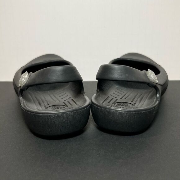 Womens CROCS Black Slip On Ballet Flats / Size 7 - Picture 5 of 9